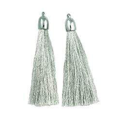 AussieSuperStore Haberdashery Supplies Silver Metallic Tassels 7cm (in 5 colors) Tassels 7cm (in 5 colors) | Trims for Sewing | Sewing Supplies | Haberdashery 9331468055013 VJY654