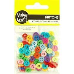AussieSuperStore Haberdashery Supplies Small Buttons 8mm Small Buttons 8mm | Craft Buttons | Sewing Buttons | Bulk Cheap Button 9331468058052 VJY288