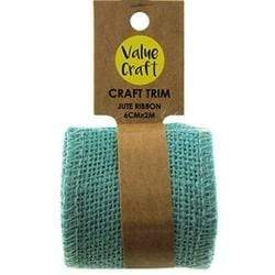 AussieSuperStore Haberdashery Supplies Turquoise Jute Ribbon Trims (in 4 colours) Jute Ribbon Trims (in 4 colours) | Trims for Sewing 9331468051855 VJY483