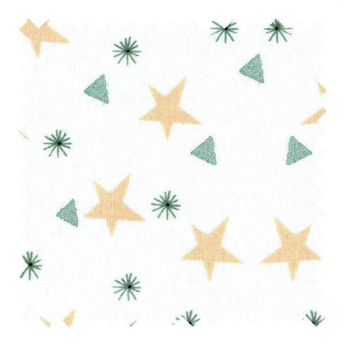 AussieSuperStore Haberdashery Supplies White Stars Festive Patterns Fabric 110cm X 10m (in 5 styles) Festive Patterns Fabric 110cm X 10m | Fabric Textiles | Dress Fabric Online 640124-WHITE STARS 640124