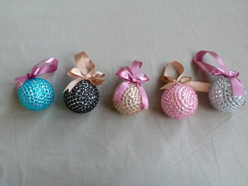 AussieSuperStore Handmade Products All 5 Balls Christmas Rhinestones Balls Hanging (in 5 colours) Christmas Rhinestones Balls Hanging | Christmas Tree Decorative Ornament AUSSIE6