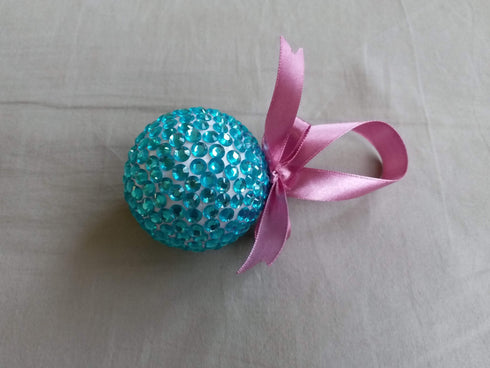 AussieSuperStore Handmade Products Blue Christmas Rhinestones Balls Hanging (in 5 colours) Christmas Rhinestones Balls Hanging | Christmas Tree Decorative Ornament AUSSIE1