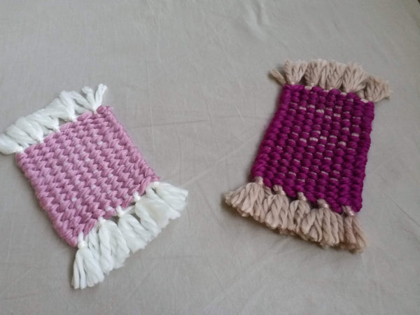 AussieSuperStore Handmade Products Hand weaved Yarn Coaster (in 2 colors) Hand weaved Yarn Coaster | Weaved placemats or coasters