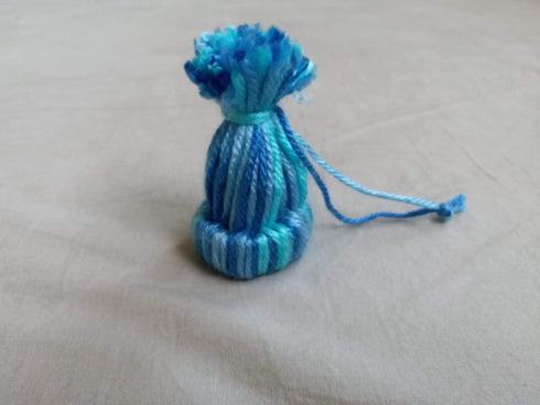 AussieSuperStore Handmade Products Mixed Blue Yarn Hanging Hats Yarn Hanging Hats | Handmade Christmas Tree Decorative Ornament AUSSIE18