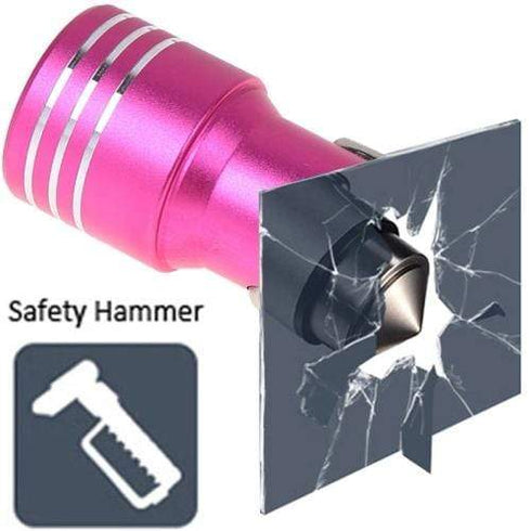 AussieSuperStore Homeware Supplies 2 USB Ports Car Charger with Safety Hammer Function (Pink) 2 USB Ports Car Charger Hammer Function | Car Mobile accessories CBCAR2USB21ACHPNK