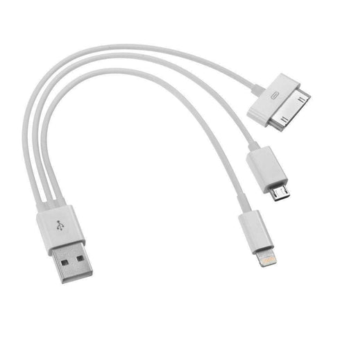 AussieSuperStore Homeware Supplies 3 in 1 Charging Cable - 30pin Micro USB & 8 pin Lightning Charger 3 in 1 Charging Cable - 30pin Micro USB & 8 pin Lightning Charger CBIP5G18433