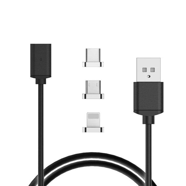 AussieSuperStore Homeware Supplies 3 in 1(Micro USB + 8 Pin Lightning USB + USB Type C Magnetic Data) Charger Cable Black 3in1MicroUSB+8 Pin Lightning USB+USB TypeC Magnetic Data Charger Cable CB3IN1MEGCBLBLK