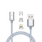 AussieSuperStore Homeware Supplies 3 in 1(Micro USB + 8 Pin Lightning USB + USB Type C Magnetic Data)Charger Cable Silver 3in1(Micro USB+8 Pin Lightning USB+USB TypeC Magnetic Data)Charger Cable CB3IN1MEGCBLSLV