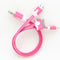 AussieSuperStore Homeware Supplies 3 in 1 USB Charging Cord Flat Cable For iPhone & Samsung Pink CB3IN1CABLEPNK