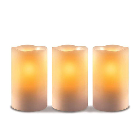 AussieSuperStore Homeware Supplies 3 x LED Wireless Remote Controlled Flameless Wax Candles 3 x LED Wireless Remote Controlled Flameless Wax Candles | LED Candles | Home Decorations VXPE2302