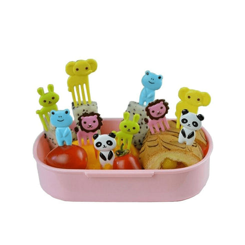 AussieSuperStore Homeware Supplies Animals Food Picks and Forks 10-pieces Animals Food Picks and Forks 10-pieces | Kids & Baby Cutlery Products CBANIMALFORKX10