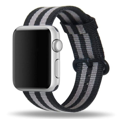 AussieSuperStore Homeware Supplies Apple Watch Woven Nylon Band Strap Replacement Handmade 38mm Black Gray Apple Watch Woven Nylon Band Strap Replacement 38mm Black Gray CBNYLONBANDBLKGRYS
