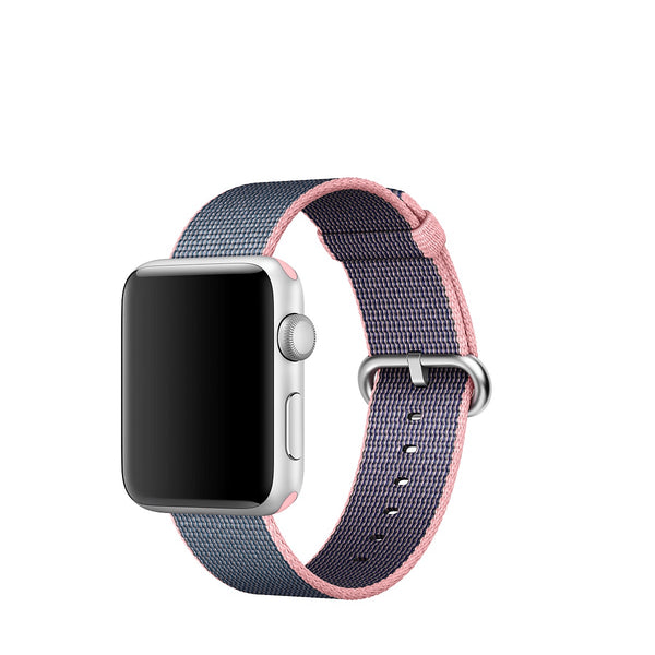 AussieSuperStore Homeware Supplies Apple Watch Woven Nylon Band Strap Replacement Handmade 38mm Blue Pink Apple Watch Woven Nylon Band Strap Replacement 38mm Blue Pink CBNYLONBANDBLUPNKS