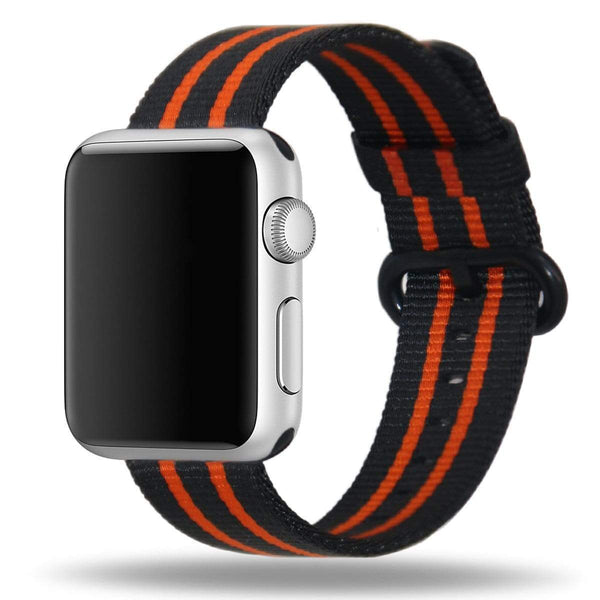AussieSuperStore Homeware Supplies Apple Watch Woven Nylon Band Strap Replacement Handmade 42mm Black Red Apple Watch Woven Nylon Band Strap Replacement 42mm Black Red CBNYLONBANDBLKRED