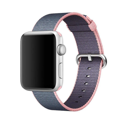 AussieSuperStore Homeware Supplies Apple Watch Woven Nylon Band Strap Replacement Handmade 42mm Blue Pink Apple Watch Woven Nylon Band Strap Replacement 42mm Blue Pink CBNYLONBANDBLUPNK