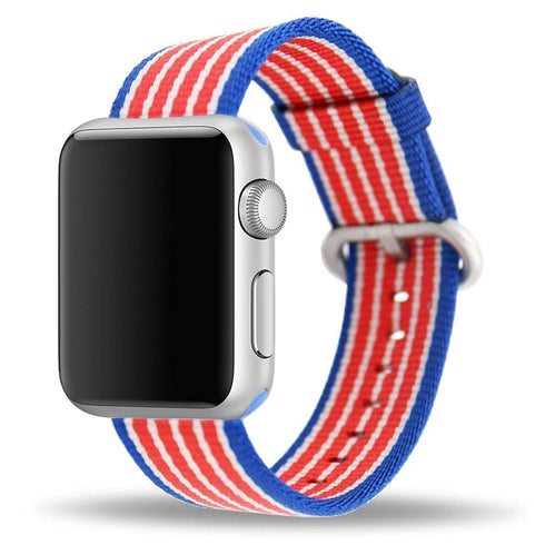 AussieSuperStore Homeware Supplies Apple Watch Woven Nylon Band Strap Replacement Handmade 42mm Blue Red Apple Watch Woven Nylon Band Strap Replacement 42mm Blue Red CBNYLONBANDBLURED