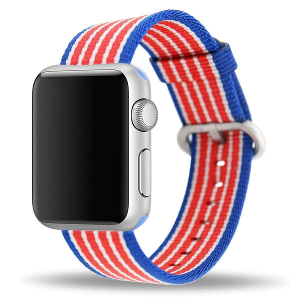AussieSuperStore Homeware Supplies Apple Watch Woven Nylon Band Strap Replacement Handmade 42mm Blue Red Apple Watch Woven Nylon Band Strap Replacement 42mm Blue Red CBNYLONBANDBLURED