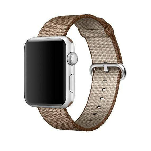 AussieSuperStore Homeware Supplies Apple Watch Woven Nylon Band Strap Replacement Handmade 42mm Coffe CBNYLONBANDCOFF