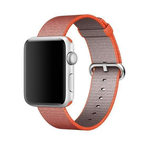AussieSuperStore Homeware Supplies Apple Watch Woven Nylon Band Strap Replacement Handmade 42mm Orange Gray Apple Watch Woven Nylon Band Strap Replacement 42mm Orange Gray CBNYLONBANDORGRY