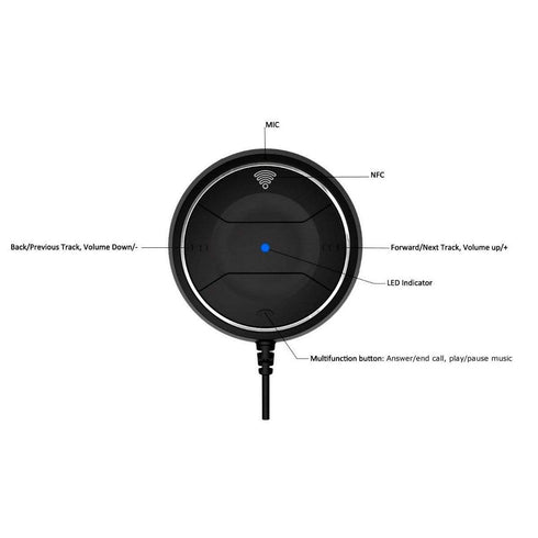 AussieSuperStore Homeware Supplies Bluetooth 4.0 Hands-free Car Kit 3.5mm Audio Jack Music Streaming/Calling Dual USB 2.1A Car Charger Bluetooth Hands-free Car Kit Audio Jack Music Dual USB Car Charger CBBTMICRECEIVERKIT