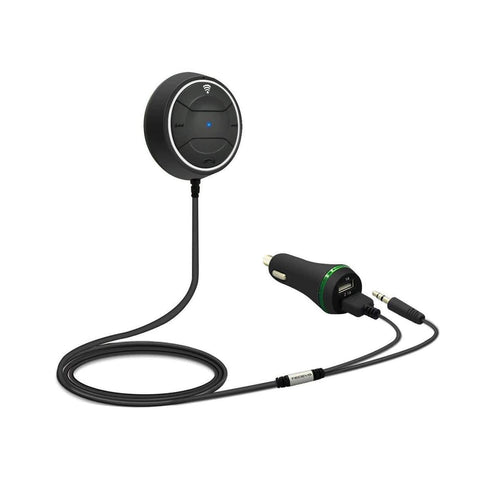 AussieSuperStore Homeware Supplies Bluetooth 4.0 Hands-free Car Kit 3.5mm Audio Jack Music Streaming/Calling Dual USB 2.1A Car Charger Bluetooth Hands-free Car Kit Audio Jack Music Dual USB Car Charger CBBTMICRECEIVERKIT