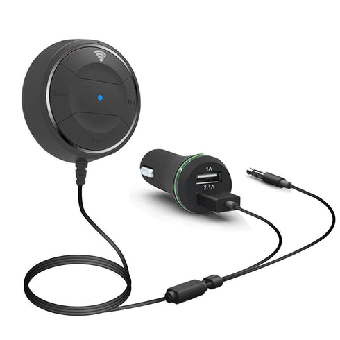 AussieSuperStore Homeware Supplies Bluetooth 4.0 Hands-free Car Kit 3.5mm Audio Jack Music Streaming/Calling Dual USB 2.1A Car Charger Bluetooth Hands-free Car Kit Audio Jack Music Dual USB Car Charger CBBTMICRECEIVERKIT