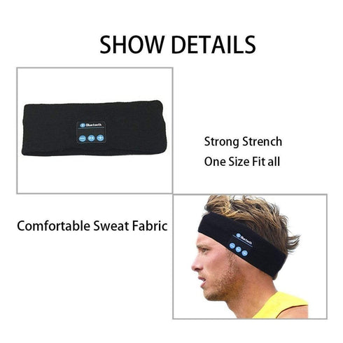 AussieSuperStore Homeware Supplies Bluetooth Music Headband Stereo Sleep Sport Running Yoga Headset Black CBBTHEADBANDBLK