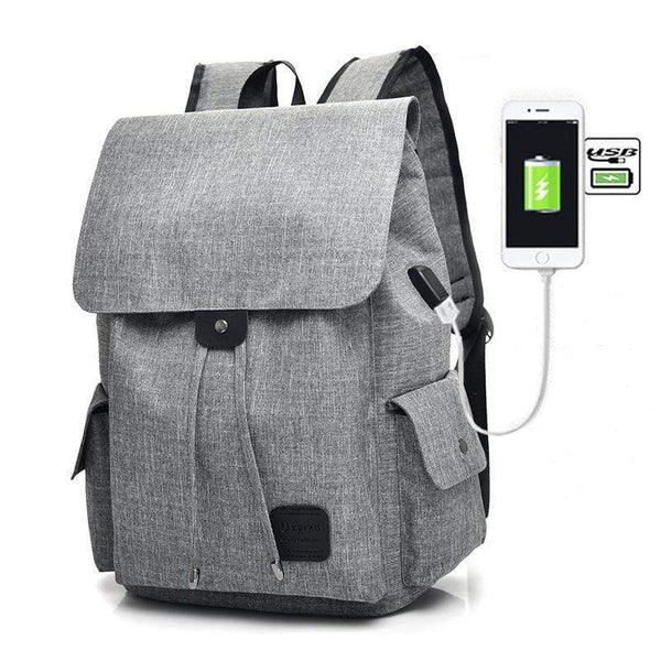 AussieSuperStore Homeware Supplies Casual Tech2Go Polyester Laptop Backpack Travel Work School Bag with USB Charging Port - Gray Casual Tech2Go Laptop Backpack Travel Work School Bag with USB Port ZMGIRLUSBBAGGRAY