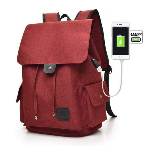 AussieSuperStore Homeware Supplies Casual Tech2Go Polyester Laptop Backpack Travel Work School Bag with USB Charging Port - Red Casual Tech2Go Laptop Backpack Travel Work School Bag with USB Port ZMGIRLUSBBAGRED