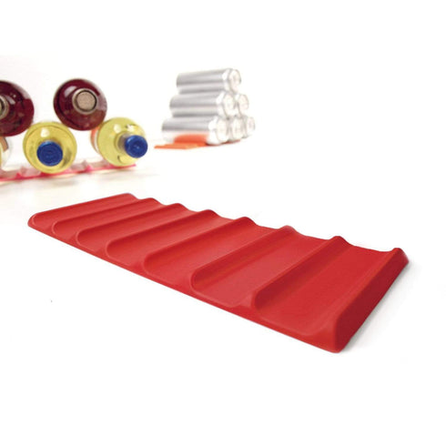 AussieSuperStore Homeware Supplies Clever Beer Can and Wine Bottle Storage Fridge Stacker Organizer Holding Mat Beer Can and Wine Bottle Storage Fridge Stacker Organizer Holding Mat CBBOTTLEHOLDERED