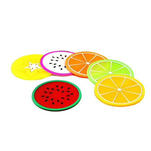 AussieSuperStore Homeware Supplies Cool-Cute Fruits Drink Coasters Cool-Cute Fruits Drink Coasters | Place-mat Pad | Coasters CBFRUITCOASTERPK