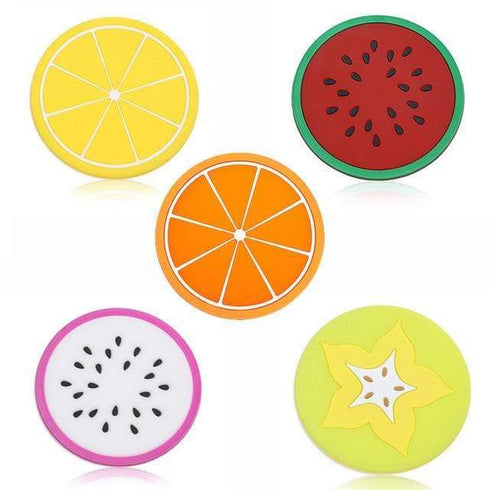 AussieSuperStore Homeware Supplies Cool-Cute Fruits Drink Coasters Cool-Cute Fruits Drink Coasters | Place-mat Pad | Coasters CBFRUITCOASTERPK