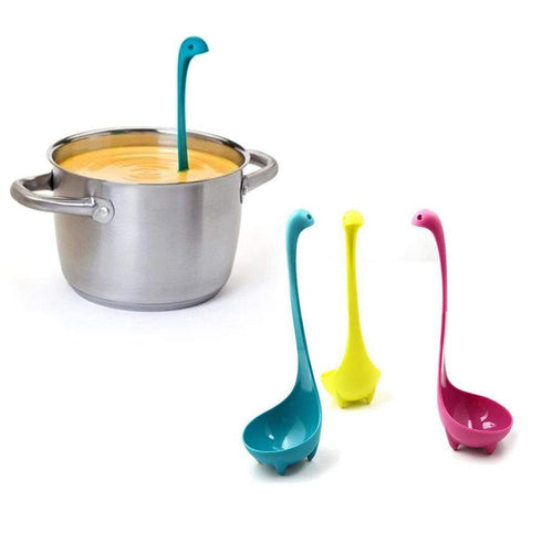 AussieSuperStore Homeware Supplies Designer Dino Soup Ladle Spoon Kitchen Designer Dino Soup Ladle Spoon Kitchen | Cooking Long Spoon Gadget CBDINOLAIDL
