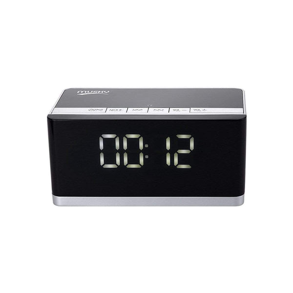AussieSuperStore Homeware Supplies Digital LED Display Clock Alarm Wireless Bluetooth Speaker Digital LED Display Clock Alarm Wireless Bluetooth Speaker Radio Support CBBTMUSKYDY27