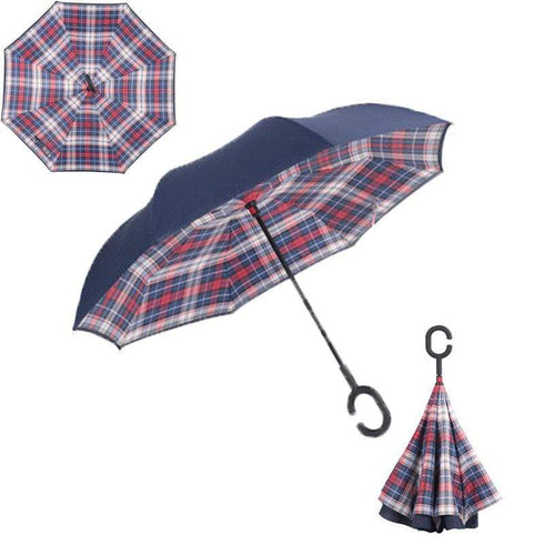 AussieSuperStore Homeware Supplies Double Layer Windproof UV Protection Reverse folding Umbrellas CBCUMBRELLAGRID1
