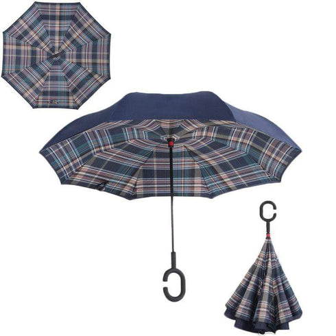 AussieSuperStore Homeware Supplies Double Layer Windproof UV Protection Reverse folding Umbrellas CBCUMBRELLAGRID2