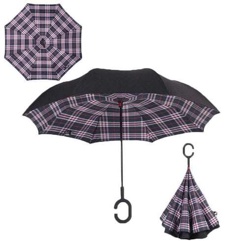 AussieSuperStore Homeware Supplies Double Layer Windproof UV Protection Reverse folding Umbrellas CBCUMBRELLAGRID3