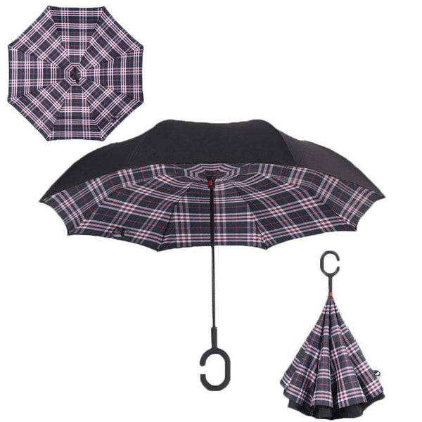 AussieSuperStore Homeware Supplies Double Layer Windproof UV Protection Reverse folding Umbrellas CBCUMBRELLAGRID3