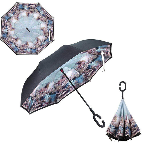 AussieSuperStore Homeware Supplies Double Layer Windproof UV Protection Reverse folding Umbrellas CBCUMBRELLALAKE