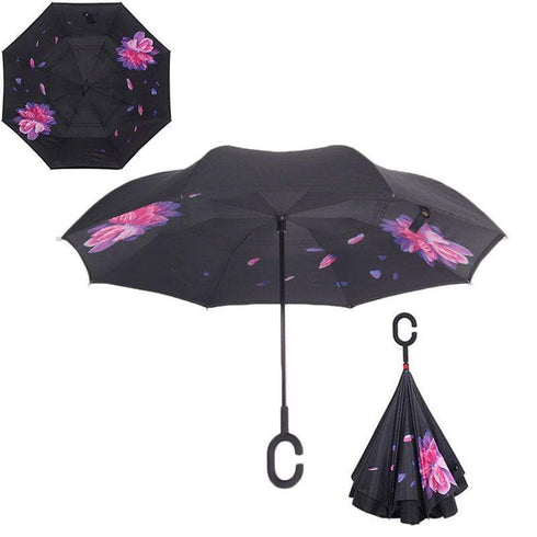 AussieSuperStore Homeware Supplies Double Layer Windproof UV Protection Reverse folding Umbrellas CBCUMBRELLALOTUS