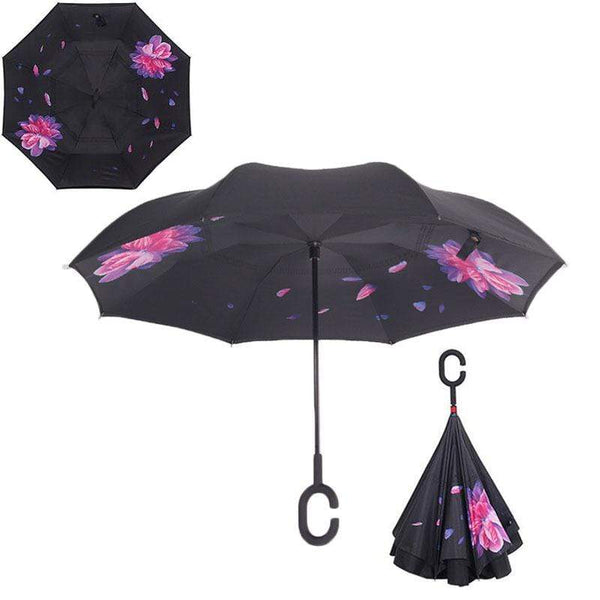 AussieSuperStore Homeware Supplies Double Layer Windproof UV Protection Reverse folding Umbrellas CBCUMBRELLALOTUS