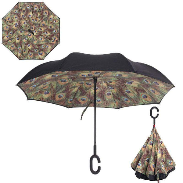 AussieSuperStore Homeware Supplies Double Layer Windproof UV Protection Reverse folding Umbrellas CBCUMBRELLAPEA