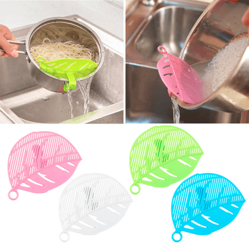 AussieSuperStore Homeware Supplies Durable Clean Leaf Shape Rice Wash Sieve Cleaning Gadget Durable Clean Leaf Shape Rice Wash Sieve Cleaning Drainer Gadget CBRICEWASHRD