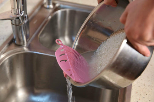 AussieSuperStore Homeware Supplies Durable Clean Leaf Shape Rice Wash Sieve Cleaning Gadget Durable Clean Leaf Shape Rice Wash Sieve Cleaning Drainer Gadget CBRICEWASHRD