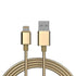 AussieSuperStore Homeware Supplies Flexible Metal Lightning USB iPhone Charger Cable Gold Flexible Metal Lightning USB Charger Cable Gold | Iphone Accessories CBMEAPPCBLGOLD