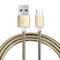 AussieSuperStore Homeware Supplies Flexible Metal Micro USB Charging Cable Compatible with Samsung / Androids (Gold) Flexible Metal Micro USB Charging Cable | Android Mobile Accessories CBMESAMCBLGOLD