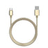 AussieSuperStore Homeware Supplies Flexible Metal Micro USB Charging Cable Compatible with Samsung / Androids (Gold) Flexible Metal Micro USB Charging Cable | Android Mobile Accessories CBMESAMCBLGOLD