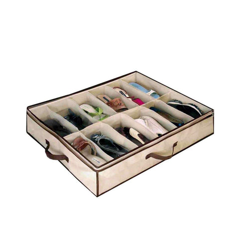 AussieSuperStore Homeware Supplies Foldable 12 Grid Collapsible Storage Shoe Organizer CBNONWAVESHOEBOX