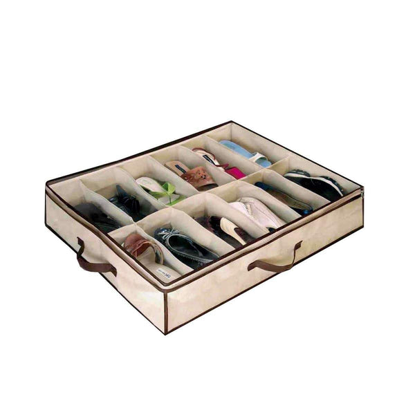 AussieSuperStore Homeware Supplies Foldable 12 Grid Collapsible Storage Shoe Organizer CBNONWAVESHOEBOX