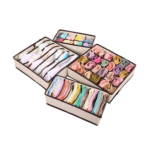 AussieSuperStore Homeware Supplies Foldable Storage Organizer Drawer Dividers Foldable Storage Organizer Drawer Dividers for stationary & Clothing CBNONWAVEBOXX4